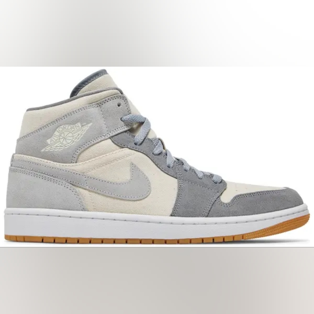 Nike Air Jordan High-Top Sneakers in Gray and Cream